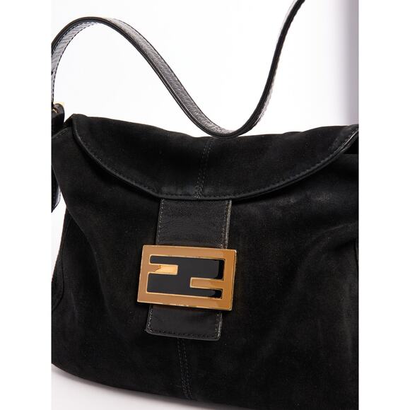 Fendi Black Suede Mamma Shoulder Bag - Picture 10 of 12
